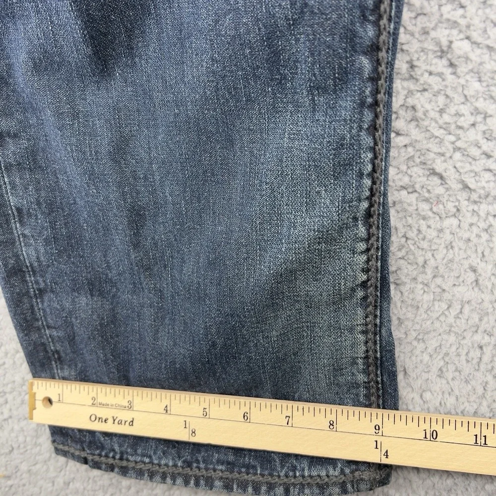 True Religion Mens 44x33 Ricky Relaxed Straight Leg Jeans Y2K Denim Made In USA